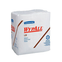 WypAll L20 1/4 Fold Wipes, 12-1/2" x 13", 4-Ply, White, 68 Pack, 12 Pack-White