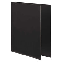 Wilson Jones Professional CleanView Poly Presentation 3-Ring Binder - Letter Size - 175 Sheet Capacity - 1" - Black-Black , round ring 1" binder with 175 Sheet, 75 protectors capacity
