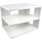 Victor Wood Corner Shelf Desk Organizer, Pure White (W1120)-Three shelves create perfect places for books, papers and folders