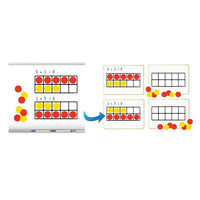 Dowling Ten Frames Magnet Set-Set features two sizes of magnetic frames.
