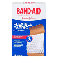 BAND-AID Brand Flexible Fabric Bandages, Extra Large, 10 Pack-Extra large size is great for knees and elbows