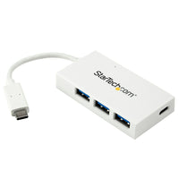 StarTech 4-Port USB-C Hub, White-Connect USB-A and USB-C devices through your laptop's USB-C port