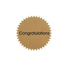 St. James Imprintable Seals, 1-3/4" (4.5cm) Diameter, Metallic Gold, 200 Pack-Adhesive