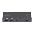 Commutateur KVM Startech à 2 ports hybrides USB Type-A et HDMI et USB Type-C-Commutateur KVM,commutateur KVM HDMI compact pour ordinateur de bureau ou ordinateur portable