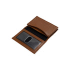 Champs Leather RFID Cardholder - Tan-ID window for super fast and easy display of your most used cards