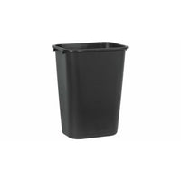 Rubbermaid Commercial Large Wastebasket - 38.8 L - Black-All-plastic construction won’t chip, rust, or dent. Rolled rims add strength, and are easy to clean