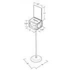Azar Displays Suggestion Box with Pocket, L, White (206320-WHT)-Suggestion Box