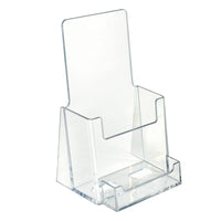 Azar Displays Counter Trifold Brochure Holder with Business Card Pocket, 50 Pack (252922-50PK)-Literature displays prominently to exhibit important information and help consolidate scattered paperwork, files, maps or brochures