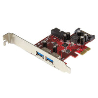StarTech ® Carte USB 3.0 PCI Express à 4 ports, 2 externes, 2 internes, alimentation SATA-Offre une grande flexibilité de connecter des périphériques USB 3.0 externes et internes et compatible avec UASP