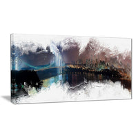 Designart Bridge to the City Cityscape Canvas Art Print, (PT3316-40-20)-Print