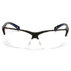 Pyramex Venture 3 Safety Eyewear Glasses, Clear Lens, Black Frame, 12 Pack-Scratch resistant polycarbonate lens provides 99% UVA/B/C protection