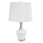 Dainolite Goliath Transitional Ceramic Oversized Table Lamp - 1 Light - White Finish-Transitional