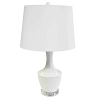 Dainolite Goliath Transitional Ceramic Oversized Table Lamp - 1 Light - White Finish-Transitional