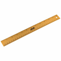 JAM Paper Stainless Steel Ruler with Non-Skid Backing - 12" - Gold - 12 Pack-Color: Gold Stainless Steel