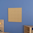 Flash Furniture Bright Beginnings Multipurpose Modular STEAM Wall Peg System Panel - 31.5"L x 31.5"H-Wipe Clean with a Damp Cloth then Dry