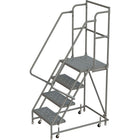 Tri-Arc Manufacturing Deep Top Step Rolling Ladder, Platform Height: 40", No. of Steps: 4, Step Width: 24"(KDSR104246-D2)-No. of Steps: 4