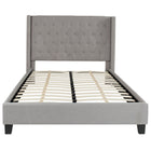 Flash Furniture Riverdale Full Size Tufted Upholstered Platform Bed - Light Grey Fabric-Platform Bed