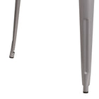 Flash Furniture 31.5" Square Silver Metal Indoor-Outdoor Bar Height Table-Base Size: 33.25"W