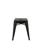 Plata Import Mini Tolix Stool, Antique Black (TH-1001E-18-B)-Bar Stool