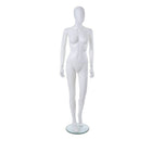 Can-Bramar  Adult Female Abstract Unbreakable Mannequin - Glass Base - Blown White (PL-F2)-Straight Arms for Easy Dressing