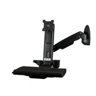 StarTech – Support de bureau debout mural pour un écran (WALLSTS1)-Dimensions du plateau pour clavier : 8,1 po x 17,7 po