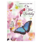 Rosedale 5-1/2" x 8" Especially For You On Your Birthday Greeting Cards And Envelopes, 12 Pack (15732)-Printed on premium uncoated card stock