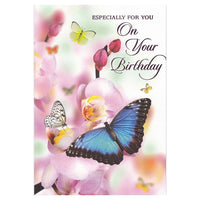Rosedale 5-1/2" x 8" Especially For You On Your Birthday Greeting Cards And Envelopes, 12 Pack (15732)-Printed on premium uncoated card stock