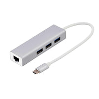 Speedex Type-C 3.1 to USB 3.0 Hub and LAN Adapter-Expand your laptop's connectivity through TYPE-C by adding three USB 3.0 ports and 1000mb RJ-45 port