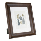 kieragrace Austin Archer Photo Frame - 8" x 10", Matted for 5" x 7", Walnut Finish-Walnut finish, plastic curved inlay frame