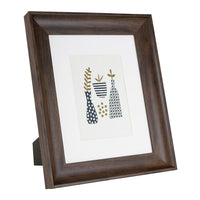 kieragrace Austin Archer Photo Frame - 8" x 10", Matted for 5" x 7", Walnut Finish-Walnut finish, plastic curved inlay frame