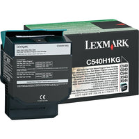 Lexmark C540H1KG Black Toner Cartridge, Return Program, High Yield (C540H1KG)-High-yield toner cartridge, up to 2500 pages