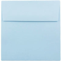 JAM Paper 7.5" x 7.5" Square Envelopes, Baby Blue, 25 Pack (21514973)-Square invitation envelope