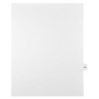 Mark Maker Legal Exhibit Index Tab White Single Tabs, 1/15th Cut, Letter Size, No Holes, Number 131, 25 Pack-White Single Tabs, 1/15th Cut