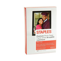 Staples Premium Glossy Photo Paper - 4" x 6" - 100 Sheets-Quality photo prints whenever you need them