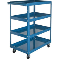 Kleton Shelf Carts, 4 Tiers, 18" W x 48" H x 30" D, 900 Lbs. Capacity-Capacity: 900 lbs.