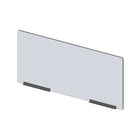 Mark Maker Modular Sneeze Guard Front - 47.5" W x 23.5" H panel 1/4" Clear Acrylic -2 12" aluminum bottom rails -no pass through-Attach modular panel sides to extend the length of your divider using Plastic Living Hinges (Flex Hinges).