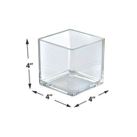 Azar Displays – Bac en polystyrène cristal, cube (556304)-Dimensions : 4 haut. x 4 larg. x 4 prof. (po)