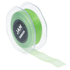 JAM Paper Sheer Organza Ribbon, .88 Inch Wide x 25 Yards, Apple Green, 2 Pack (807SHappgr25g)-Perfect for gift wrapping, clothes, decorating or tying around gourmet bottles, jars and gift baskets