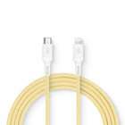 LOGiiX Vibrance Connect USB-C to Lightning - Yellow-Colourful & ultra-durable 1.5m charging cable to fast charge Apple devices