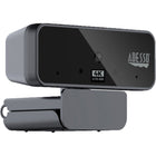 Adesso CyberTrack H6 4K Ultra HD USB Webcam with Built-In Stereo Microphone and Privacy Shutter-Built-In Dual Microphone