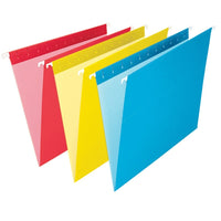 Staples Assorted Hanging File Folders - Letter Size - 25 Pack-Ideal for colour-coding your files for better organization and fast access to information