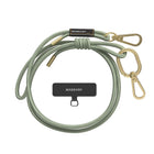 SwitchEasy MagEasy Strap Card with Detachable Neckstrap and Phone Lanyard - 6mm Strap - Sage Green-No need to compromise between form and function