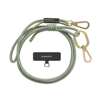 SwitchEasy MagEasy Strap Card with Detachable Neckstrap and Phone Lanyard - 6mm Strap - Sage Green-No need to compromise between form and function