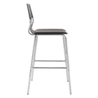 Avenue Six 30" Dorado Vinyl with Chrome Base Bar Stools, Black, 2 Pack-Armless