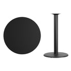 Flash Furniture – Table bistro ronde en stratifié noir de 36 po avec base circulaire de 24 po (XURD36BKTR24B)-Table d'hospitalité à hauteur de bar