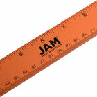 JAM Paper Stainless Steel Ruler with Non-Skid Backing - 12" - Orange - 12 Pack-Ruler is semi flexible, has rounded corners and features a non-skid cork backing so it will stay put when used on all surfaces