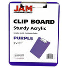 JAM Paper – Planchettes à pince en plastique, 9 x 13 po, violet, 2/paquet (340926881g)-Fabriqué en plastique