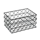 Truu Design Wire Storage Baskets, Set of 3, 13.75 x 10.25 x 6.75 inches, Black-Wire grid design for multi-functional usage, instant visibility for easy access