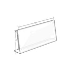 Azar Displays Horizontal Slanted Acrylic Sign Holder, 10 Pack (112717)-Sign Holder