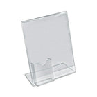 Azar Displays 11" x 8.5" L-Shape Slanted Acrylic Sign Holder, Clear, 10 Pack (252055)-For restaurant menus, hotel concierge desks, hotel registration desks or any marketing material